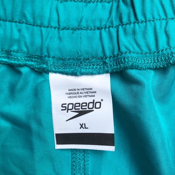 Speedo Teal Athletic Shorts, EUC, M - Picture 2 of 8